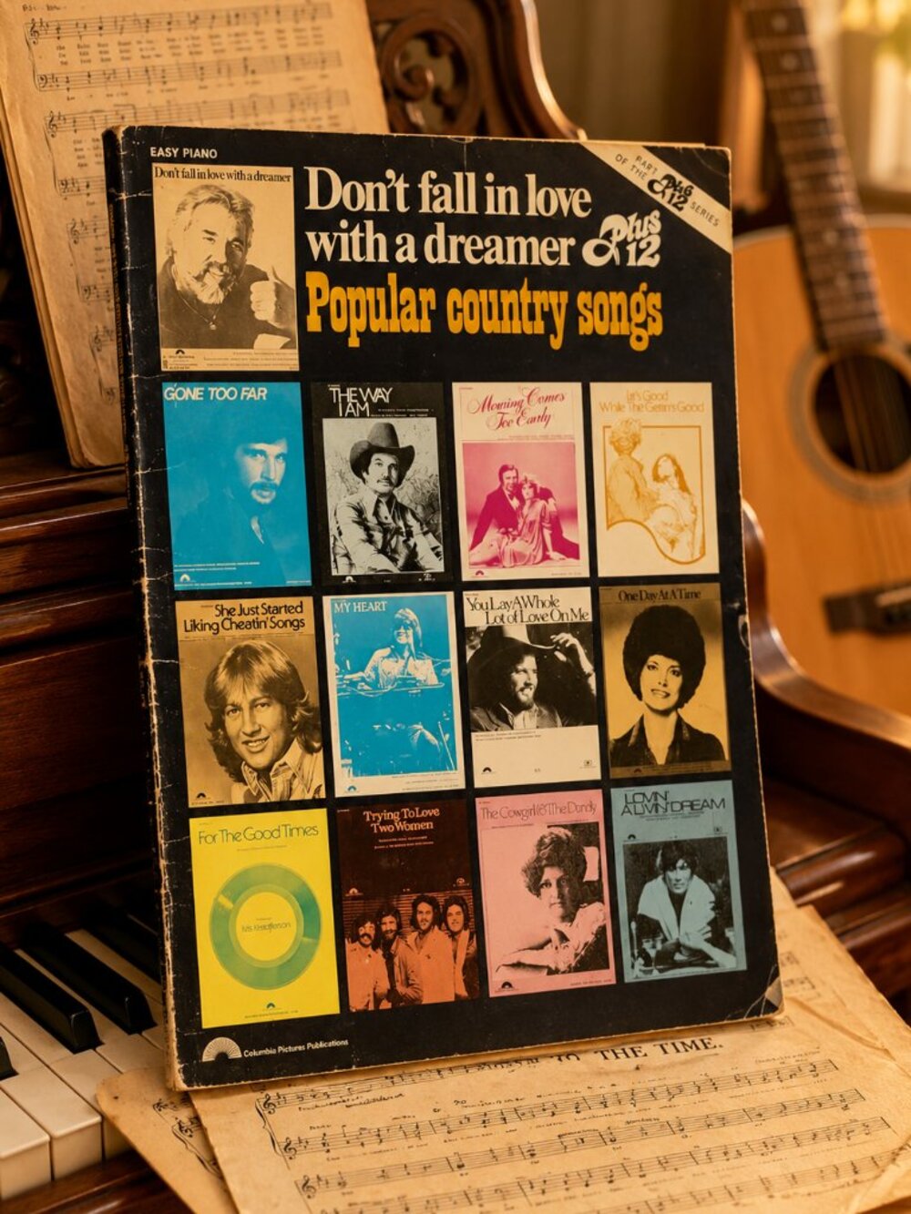 Vintage 1980 Don't Fall in Love with a Dreamer Easy Piano Country Songbook